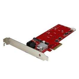 Scheda PCI Express Controller 2x M.2 NGFF Ssd RAID con 2 Porte Sata III PCIe