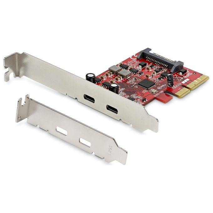 Startech.com Scheda PCie A 2 Porte Usb 3.1 2x Usb-C Usb 3.1 Gen 2 Fino A 10gbps