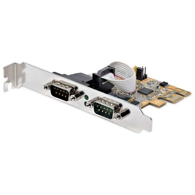 Startech.com Scheda Seriale Pci Express a Due Porte Ritenzione Com Windows e Linux