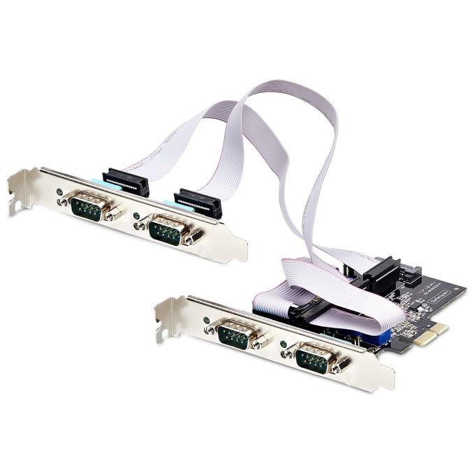StarTech.com Scheda Seriale PCIe a 4 Porte Protezione ESD di Livello 4