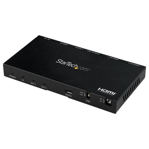 Startech.com Sdoppiatore Splitter Hdmi A 2 Porte 4k 60hz con Scaler Video Incorporato