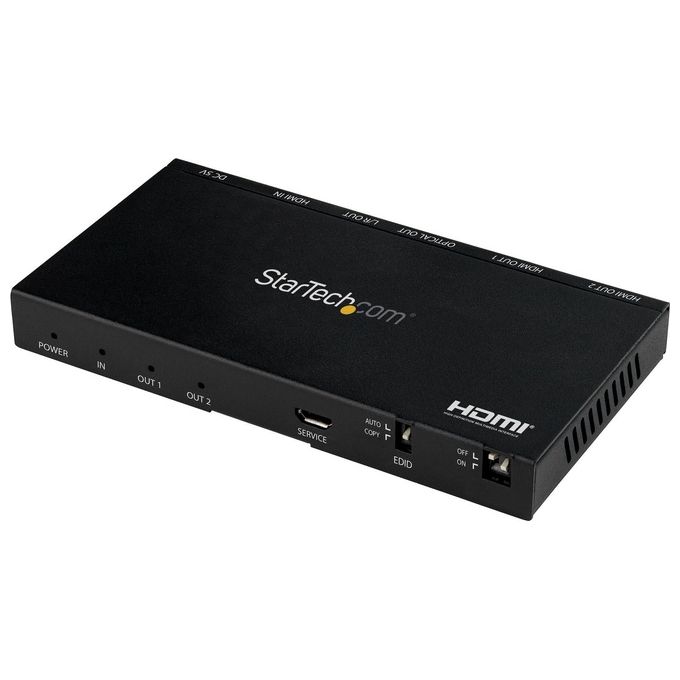 Startech.com Sdoppiatore Splitter Hdmi A 2 Porte 4k 60hz con Scaler Video Incorporato
