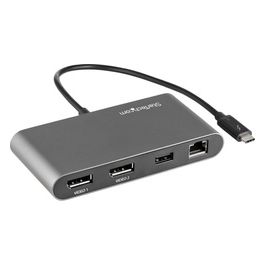 StarTech.com TB3DKM2DPL Thunderbolt 3 Mini Dock Docking Station TB3 Portatile per Doppio Monitor DisplayPort 4K 60Hz