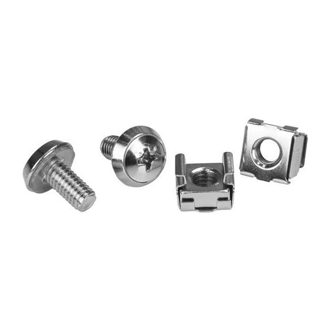 StarTech Confezione da 20 Viti di Fissaggio M6 e Dadi Ingabbiati per Armadi Server Rack