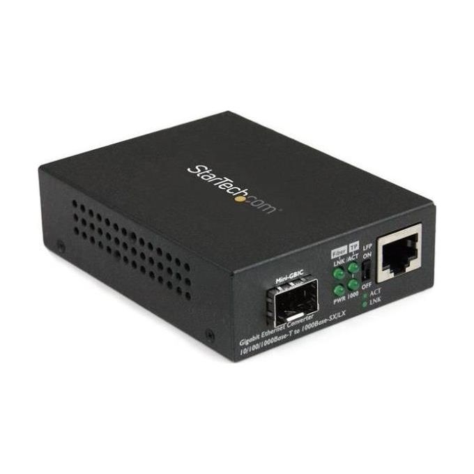 Startech Convertitore multimediale Gigabit Ethernet a Fibra con slot SFP aperto 10/100/1000