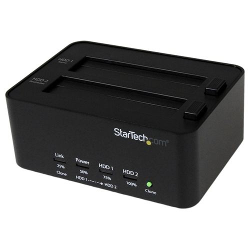 StarTech Docking station per dischi rigidi USB 3.0 a SATA da 2,5/3,5 e duplicazione HDD/SSD indipendente