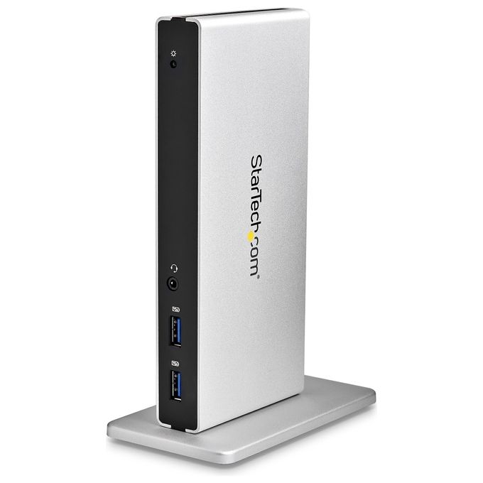 StarTech Docking Station Universale per Laptop USB 3.0 a doppia uscita DVI Gigabit Ethernet con adattatori HDMI / VGA