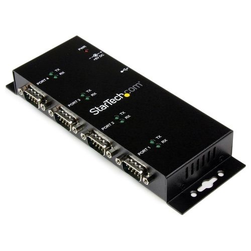 StarTech Hub adattatore seriale USB a DB9 RS232 4 porte – Guide DIN industriali DIN e montabile a parete