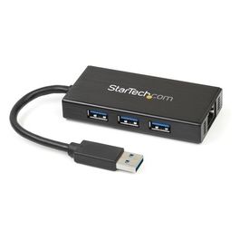 StarTech Hub Portatile USB 3.0 con Adattatore NIC Ethernet Gigabit Gbe in alluminio con cavo - UASP