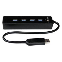 StarTech Hub USB 3.0 SuperSpeed portatile a 4 porte con cavo integrato