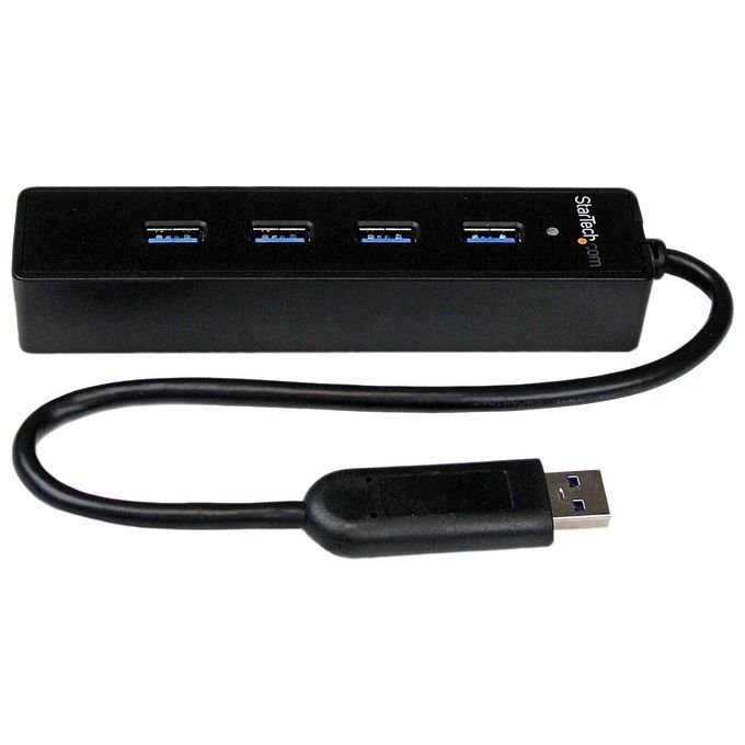 StarTech Hub USB 3.0 SuperSpeed portatile a 4 porte con cavo integrato