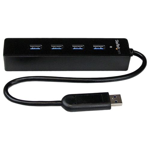 StarTech Hub USB 3.0 SuperSpeed portatile a 4 porte con cavo integrato