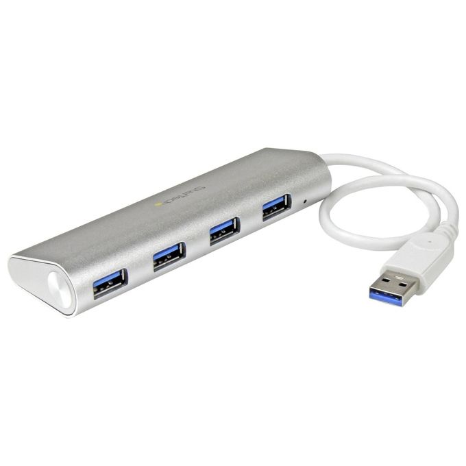 Startech Hub USB 3.0 a 4 porte compatto e portatile con cavo integrato