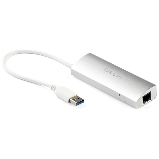 Startech Hub USB 3.0 a 3 porte con Adattatore NIC Ethernet Gigabit Gbe