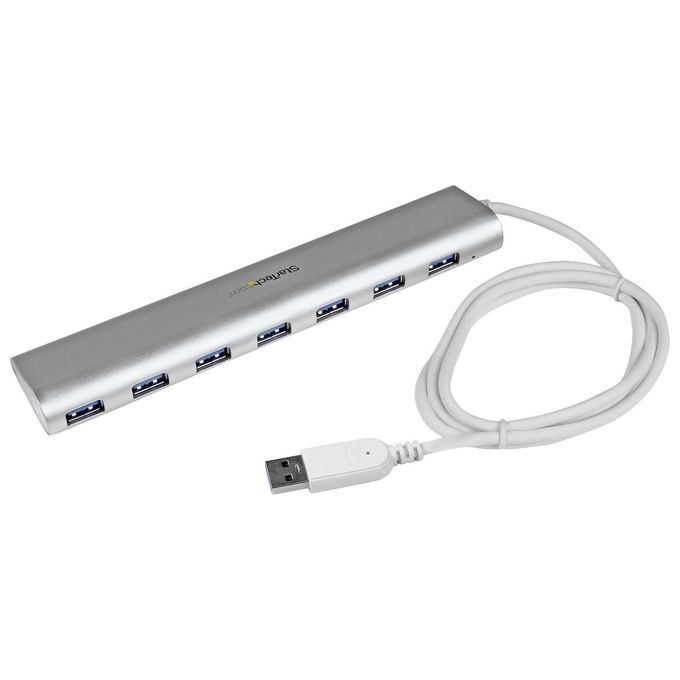 Startech Hub USB 3.0 a 7 porte compatto con cavo integrato
