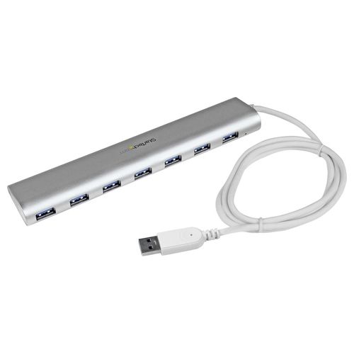 Startech Hub USB 3.0 a 7 porte compatto con cavo integrato