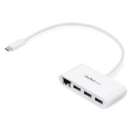 Startech Hub USB 3.0 a 3 porte con Gigabit Ethernet - USB-C a 3x USB-A - Bianco