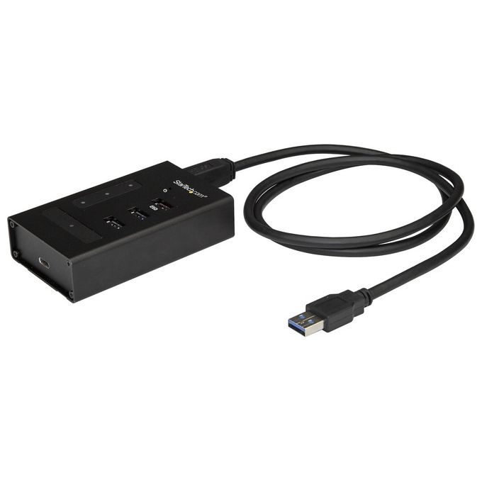 StarTech Hub Usb a 4 Porte in metallo Usb-A a 3x Usb-A e 1x Usb-C Usb 3.0