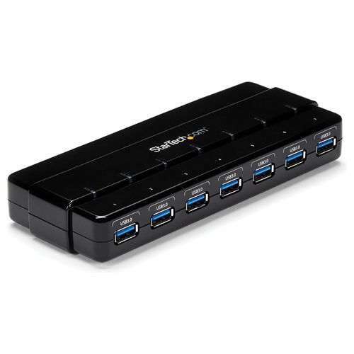 StarTech HUB USB SuperSpeed 3.0 a 7 porte alimentato - Perno e concentratore USB 3.0 ultra veloce - Nero