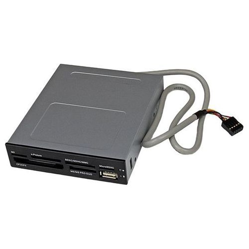 StarTech Lettore per schede di memoria multimediali USB 2.0 22 in 1 alloggiamento frontale 3,5'' - colore nero