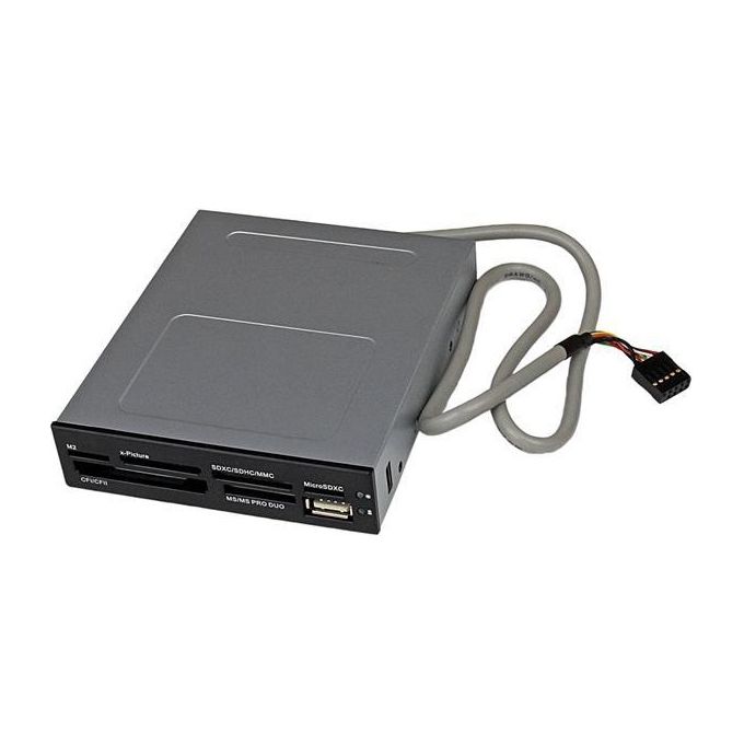 StarTech Lettore per schede di memoria multimediali USB 2.0 22 in 1 alloggiamento frontale 3,5'' - colore nero