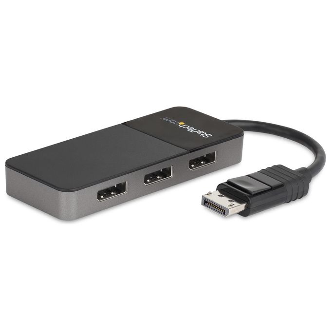 StarTech.com MST14DP123DP Hub MST DisplayPort 3 Porte DP 1.4 Splitter Multi-Monitor 8K 30Hz Alimentazione USB colore Nero
