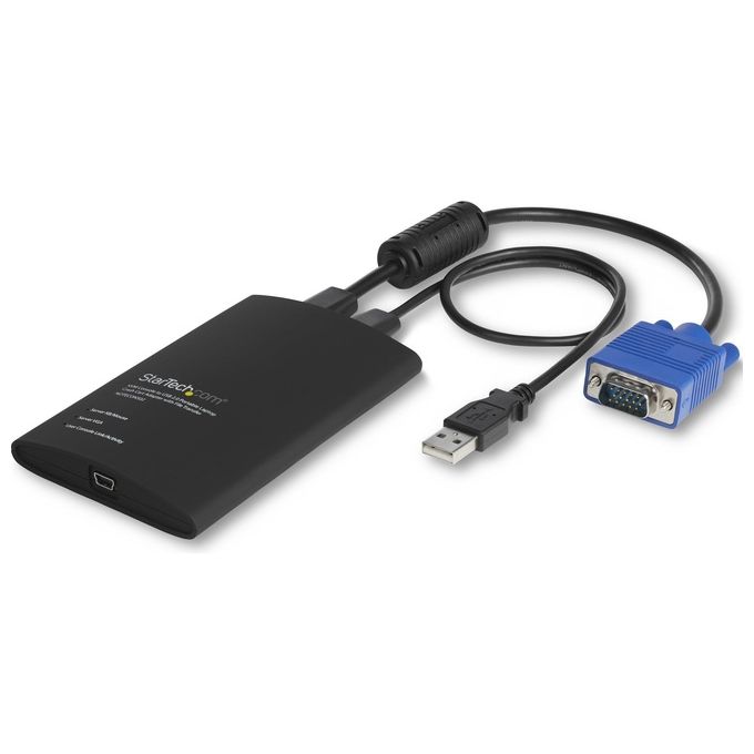 Adattatore crash cart portatile console KVM a USB 2.0 del laptop con trasferimento di file e Acquisizione Video