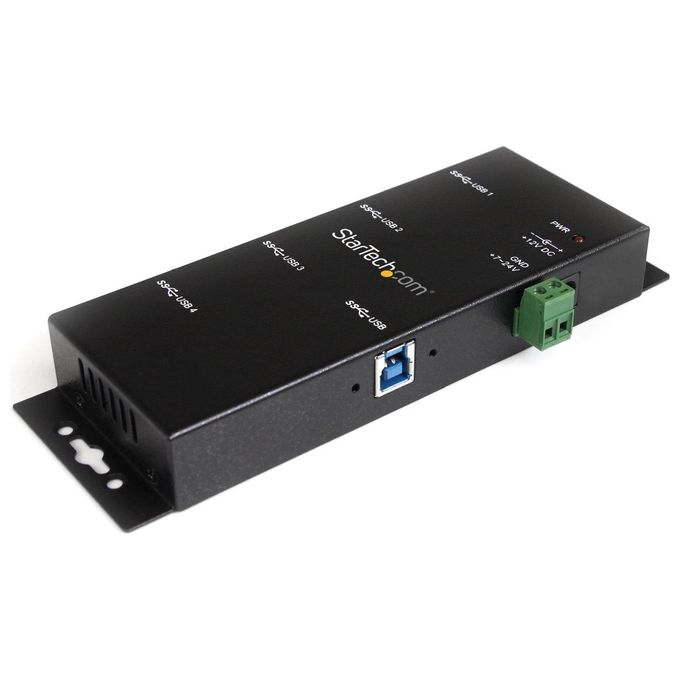 StarTech Resistente hub USB 3.0 per settore industriale a 4 porte predisposto per il montaggio