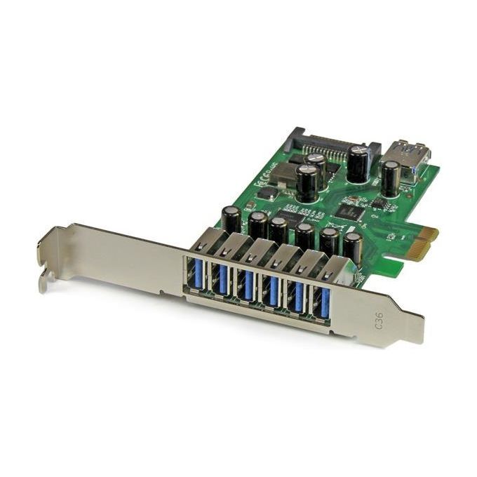 Startech Scheda Espansione PCI Express USB 3.0 a 7 Porte con Profilo Basso e Standard Alimentazione Sata