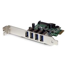 Adattatore scheda controller PCI Express PCIe SuperSpeed USB 3.0 (5Gbps) a 4 porte con UASP Alimentazione SATA (PEXUSB3S4V) 4 Ext