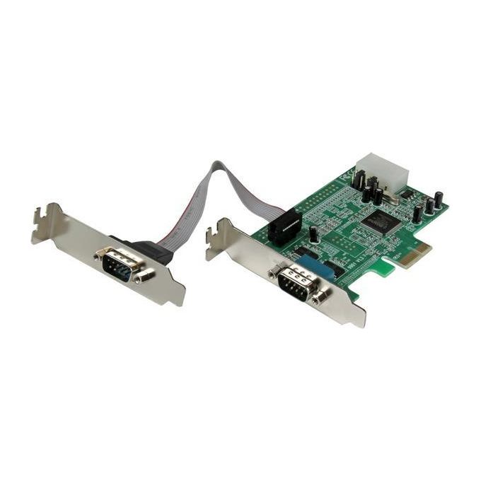 StarTech Scheda PCI Express seriale nativa basso profilo a 2 porte RS-232 con 16550 UART