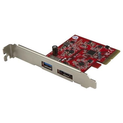 Startech Scheda PCIe eSata a 2 Porte Usb 3.1 1x Usb-A e 1x eSata