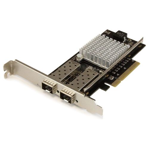 Startech Scheda di rete PCI Express in Fibra ottica da 10Gb con 2 porte SFP+ aperto con Chip Intel
