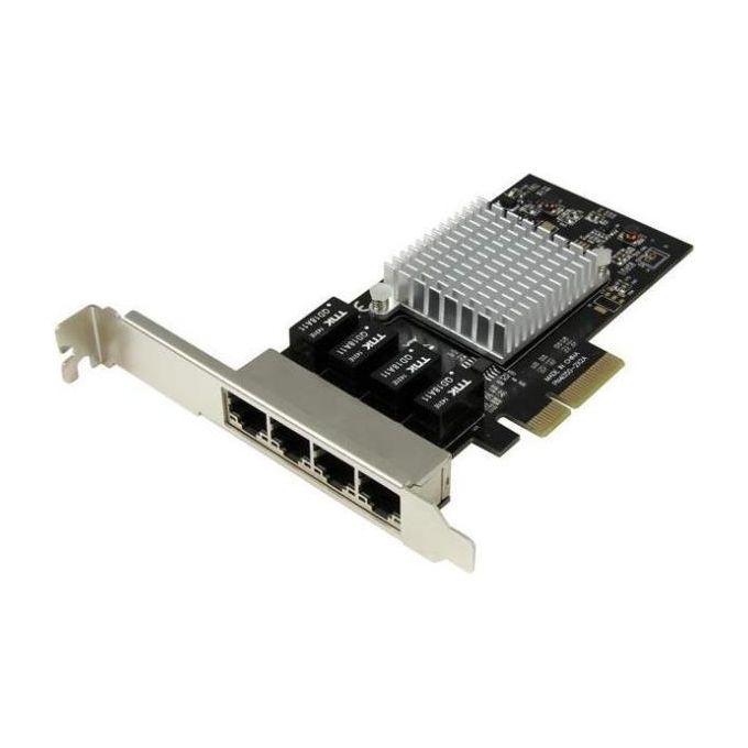 Startech Scheda di rete PCIe Gigabit Power over Ethernet a 4 porte - Adattatore PCI express - Intel I350 NIC