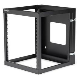 StarTech Server rack 12U a giorno per montaggio a parete con cerniera 22