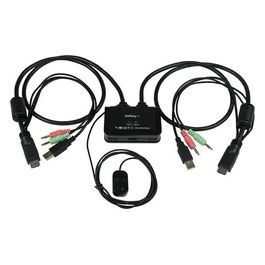 StarTech Switch KVM cavo HDMI® USB 2 porte con audio e switch remoto – Alimentazione USB