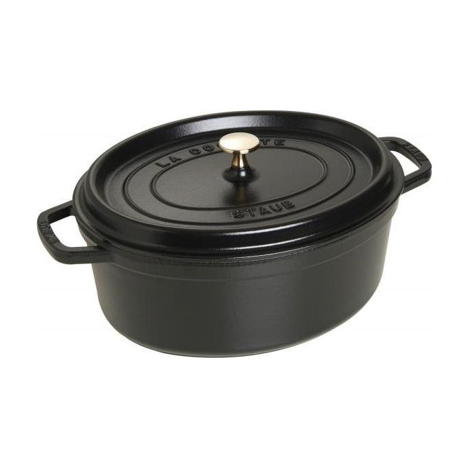 Staub Cocotte Casseruola Ovale in Ghisa Nero 31cm