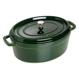 La Cocotte 33cm Ovale Verde Basilico Ghisa