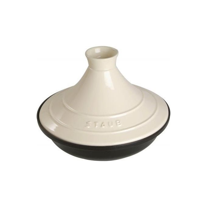 Staub Tajine 28cm Rotondo Crema in Ghisa