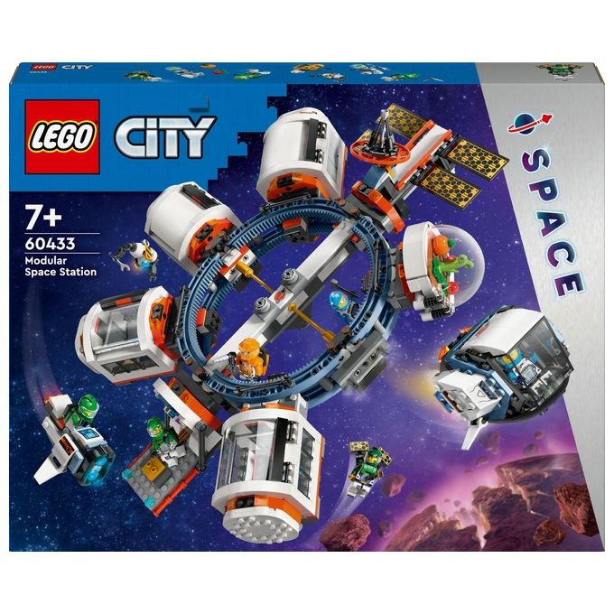 LEGO City 60433 Stazione Spaziale Modulare, Modellino da Costruire per Collegare Astronavi e Moduli Gioco per Bambini da 7+