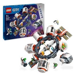 City 60433 Stazione Spaziale Modulare, Modellino da Costruire per Collegare Astronavi e Moduli Gioco per Bambini da 7+
