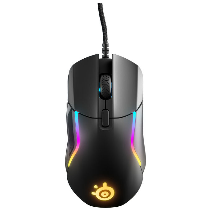 Steelseries Rival 5, Mouse da Gioco, 18000 DPI, 9 Pulsanti Programmabili, Ultraleggero