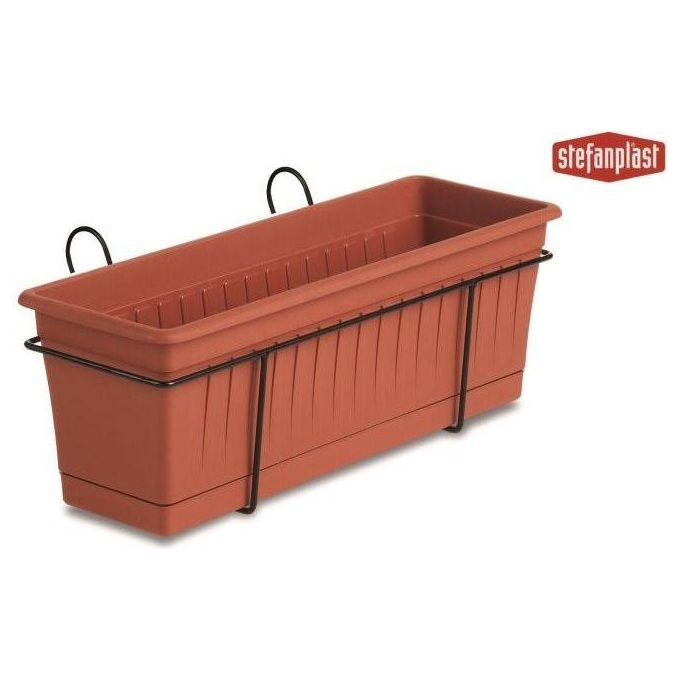 Stefanplast Cassetta Fiori Venezia con Supporto in Metallo 50 cm