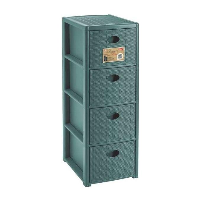 Stefanplast Cassettiera 4 Cassetti Elegance Verde 30x40x80cm