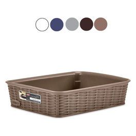 Cesta Elegance Rattan 20x14x6cm Grigio