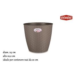 Coprivaso Rattan 24cm Tortora