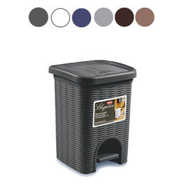 Elegance Pattumiera Rattan 6 Litri Grigio