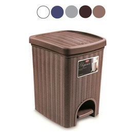 Elegance Pattumiera Rattan 20 Litri Grigio