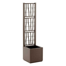 Fioriera Verticale Ethica QTA Tortora 36x36 cm Altezza 140 cm Design Moderno per Interni ed Esterni Ecologica e Resistente
