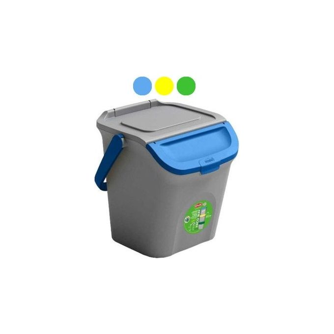 STEFANPLAST Pattumiera Differenziata Eco Way Blu 28 Litri